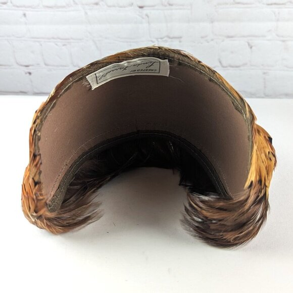 Vintage Linda Farrell Pheasant Fascinator Headband Hat main image 10